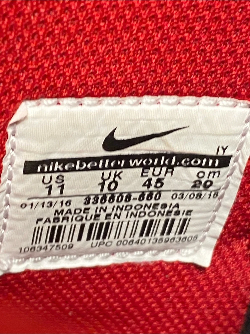 Nike Big High Men’s Leather Athletic Shoes Sneakers Size 11 Triple Red